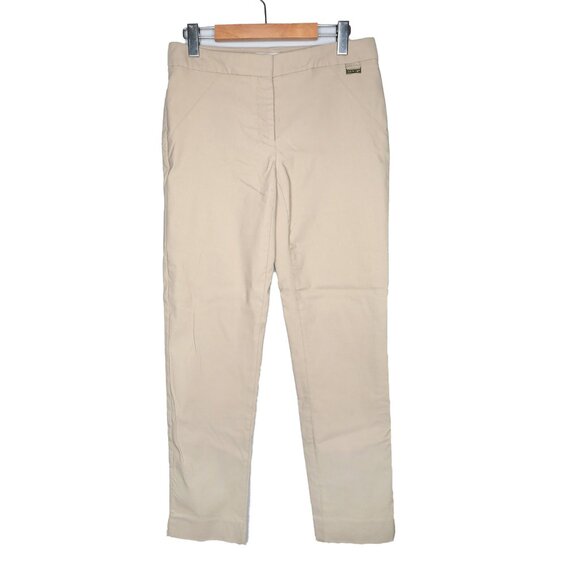 Calvin Klein Chino Khaki Pants Beige Tan Preppy Stretch Office Workwear Zip Fly - Picture 2 of 10